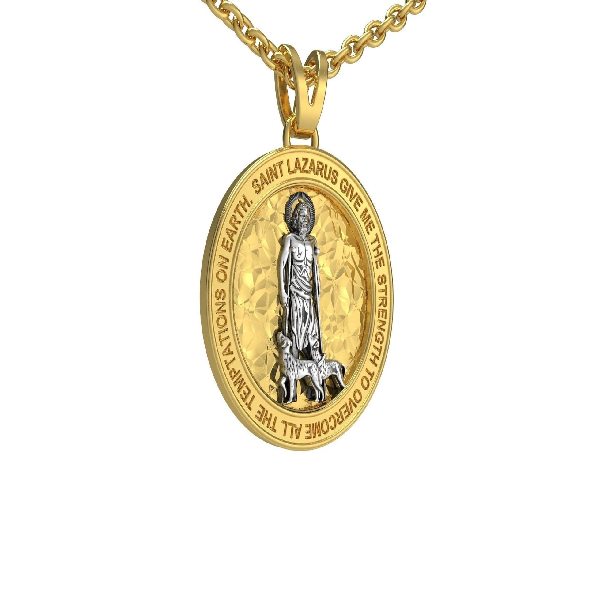 Gold Saint Lazarus Necklace