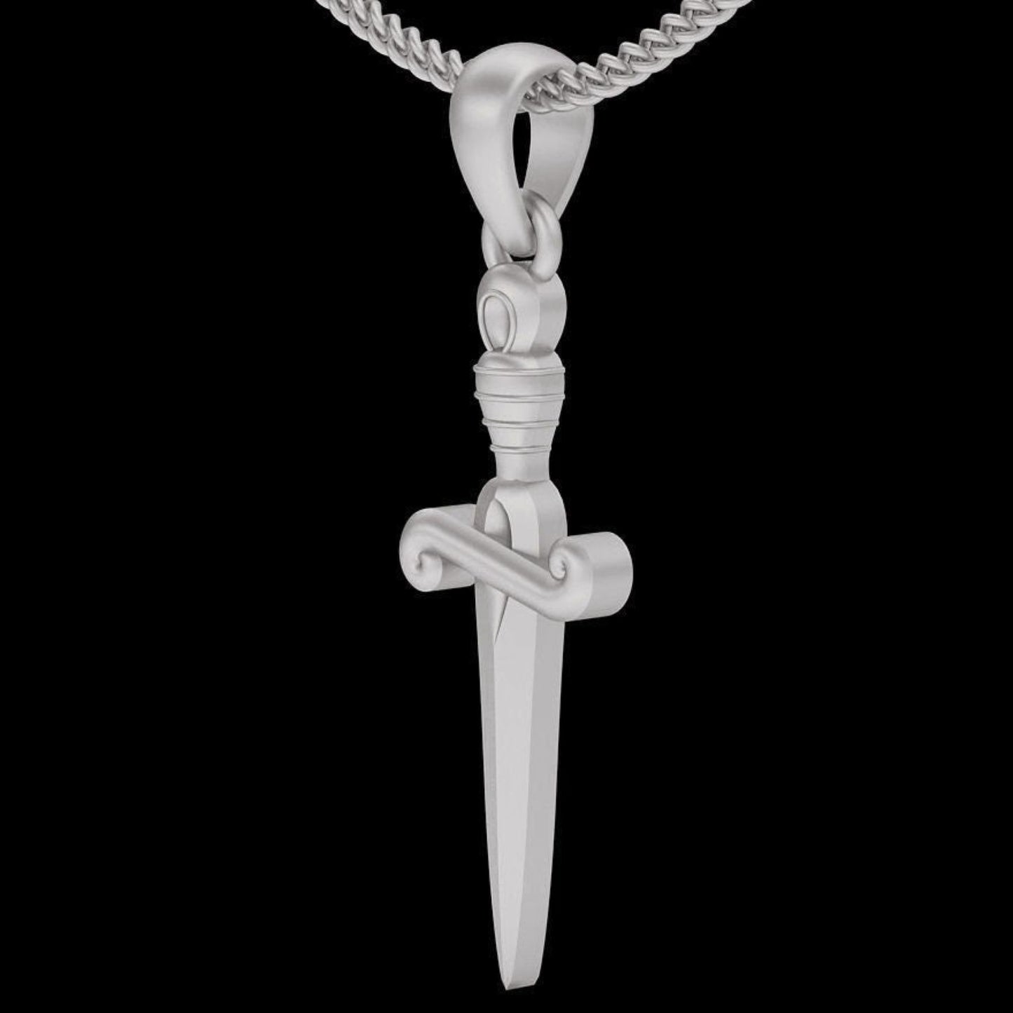 Unisex Gold Dagger Pendant