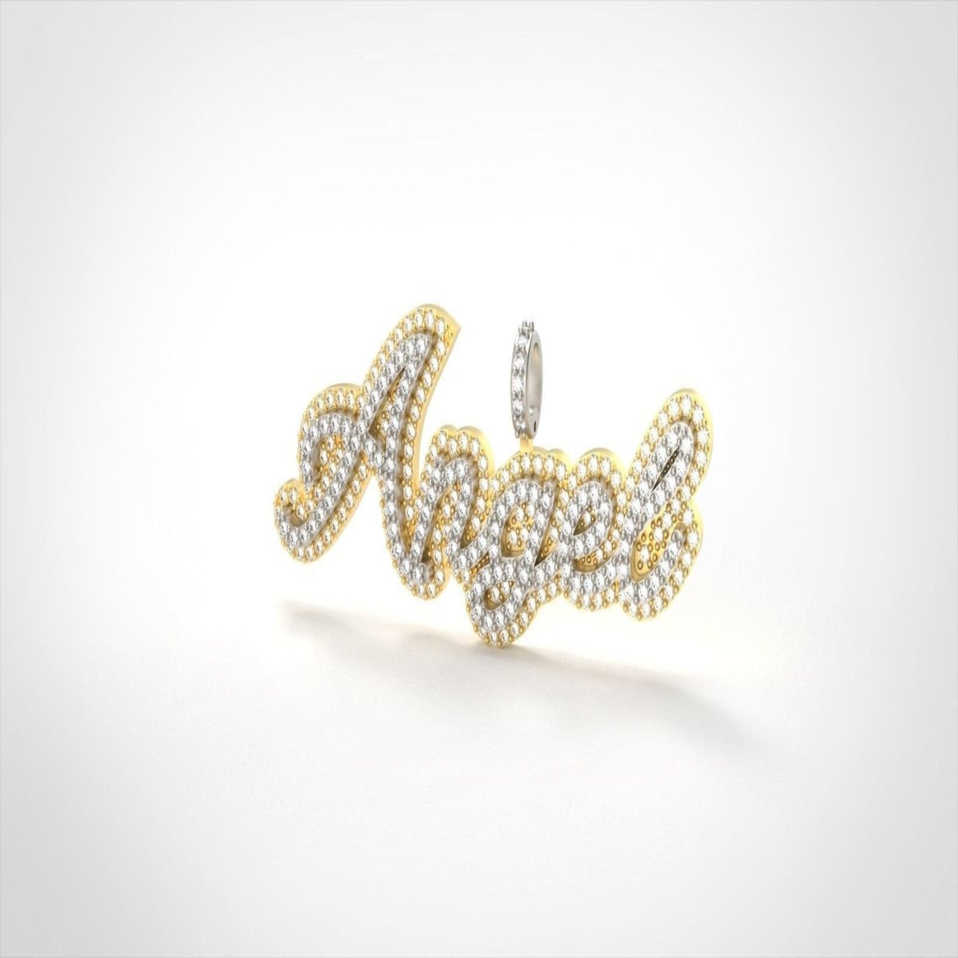 Diamond Angel Name Necklace