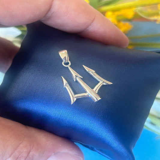 Sterling Silver Trident Pendant