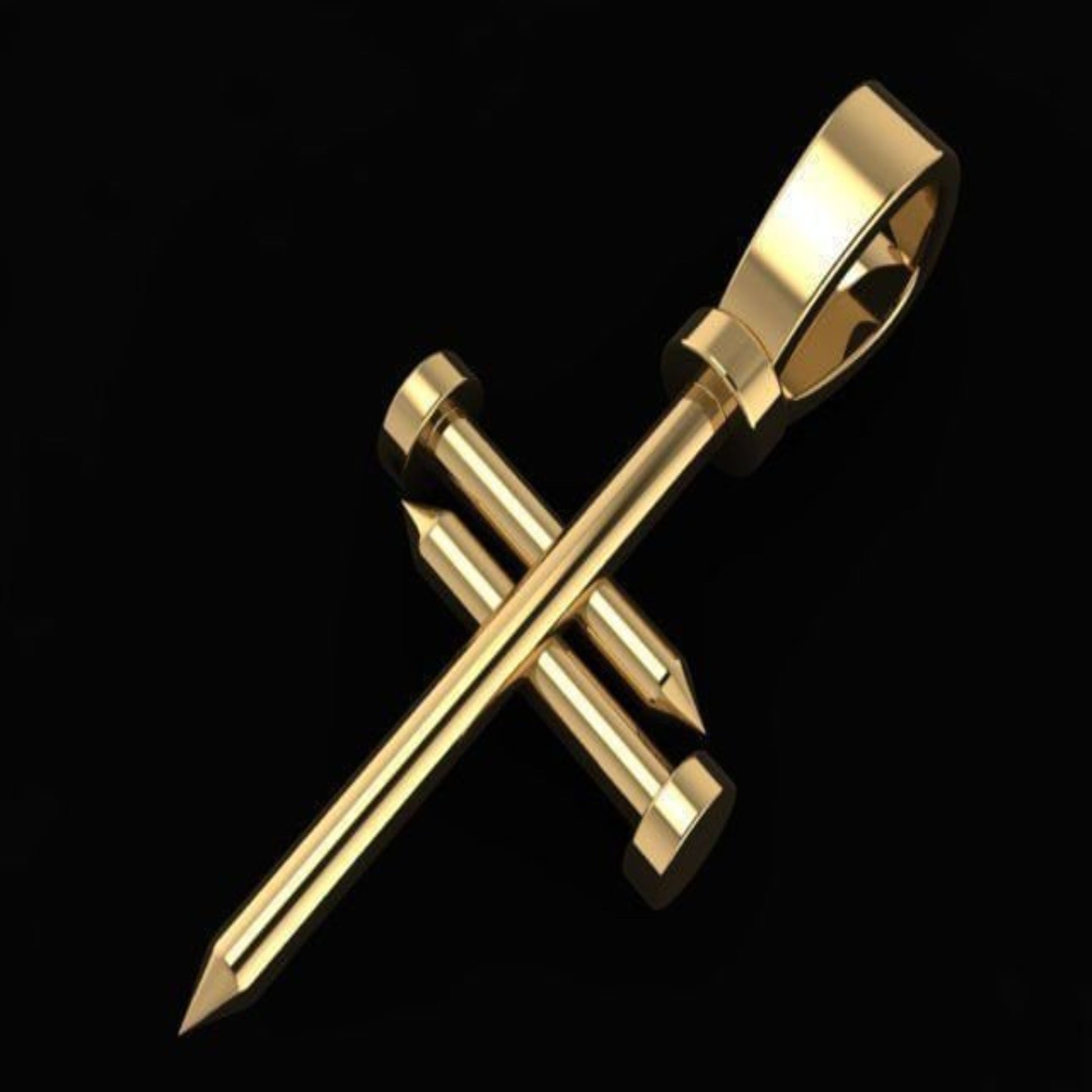 Unisex Nail Cross Pendant