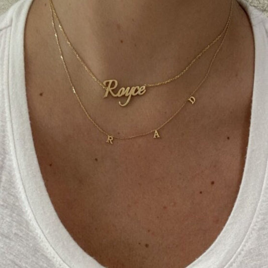 14K Solid Gold Custom Name Necklace / Gold Name Necklace Special Mother’s Day Gift / Personalized Name Necklace for Her / Gift for Her