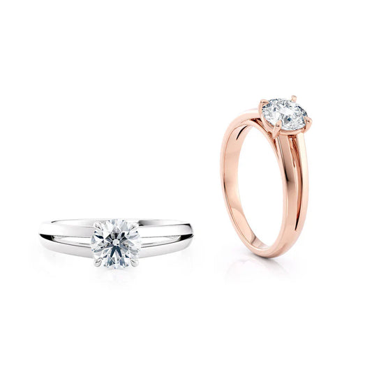 Discover Timeless Elegance: The 14K Solid Gold 1 Carat Diamond Solitaire Wedding Ring