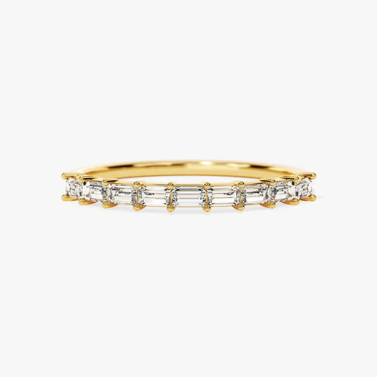 14k Solid Gold Baguette Diamond Ring: A Timeless Piece of Elegance
