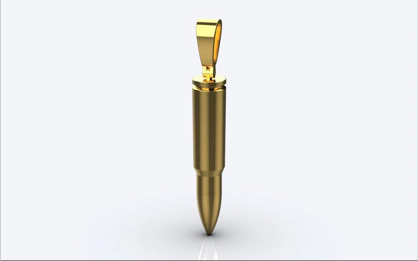 The Allure of the 14k Solid Gold Bullet Pendant: A Timeless Accessory