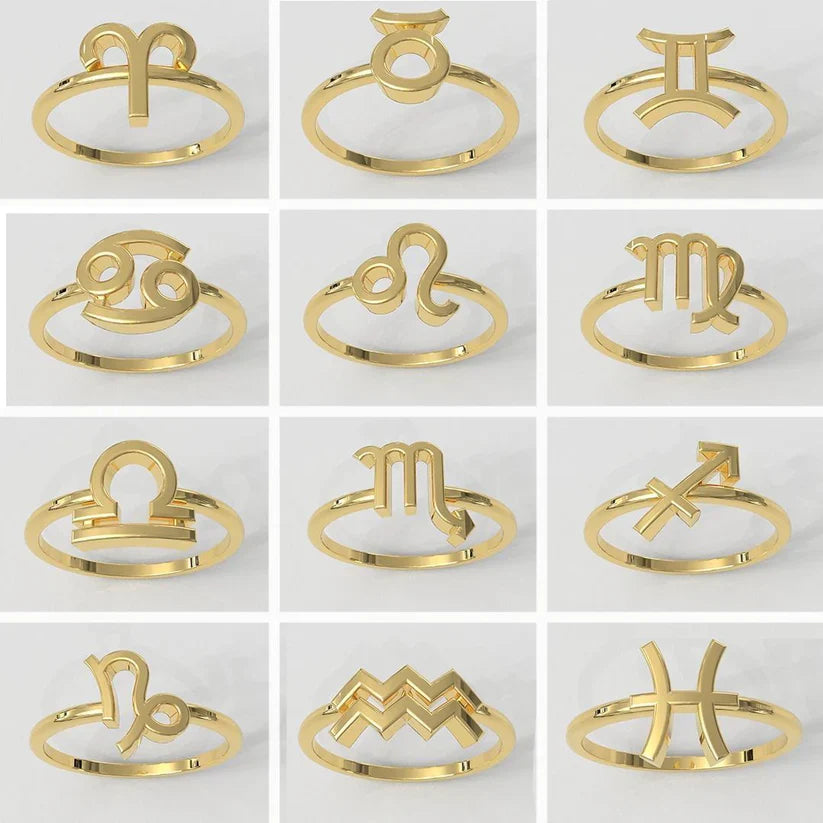 Gold Zodiac Sign Rings – Meaningful 14K Jewelry for Every Star Sign