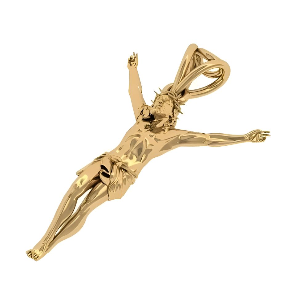 Gold Jesus Necklace