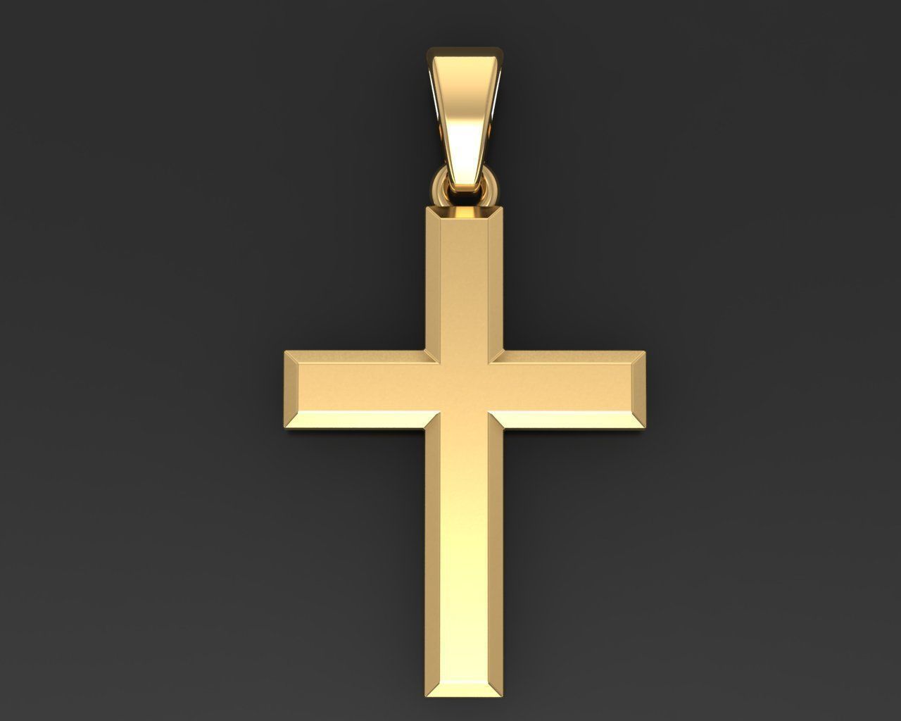 14K Solid Gold Cross Necklace / Crucifix Pendant / Religious Necklace For Women / For Men / Christian Pendant / 30mm X 22mm / 6 Grams - JewelsnGlitters