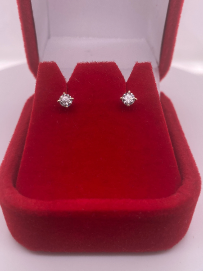 14K Solid Gold .35 Carat REAL DIAMOND Studs Carat /GENUINE Diamonds stud earrings /Gold studs/Genuine Diamond studs / Conflict Free Diamonds