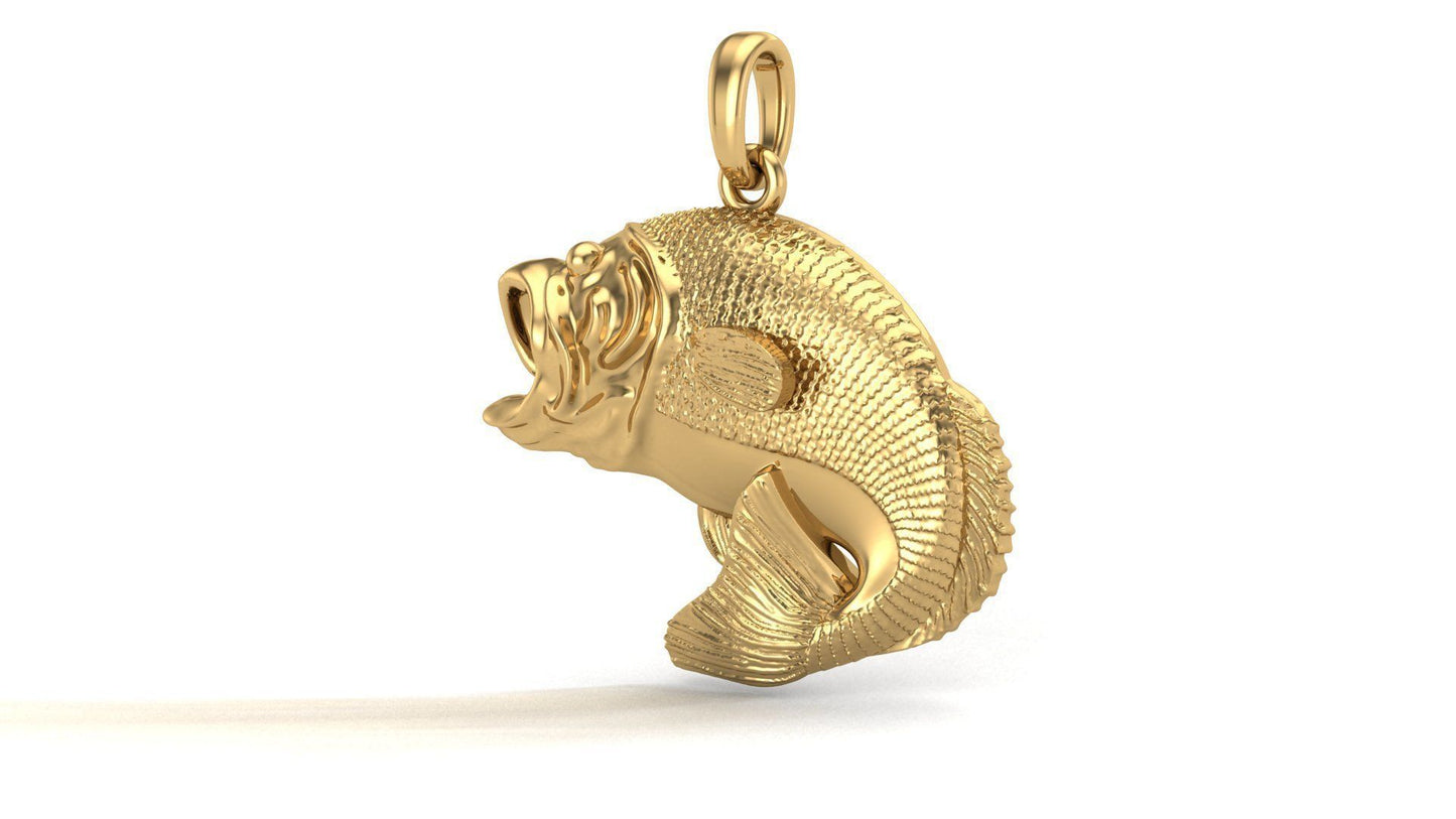 14k Solid Gold Fish Necklace 8 Grams / Fish Pendant / Gold Fish Necklace / Fish Pendant / Unisex Fish Jewelry