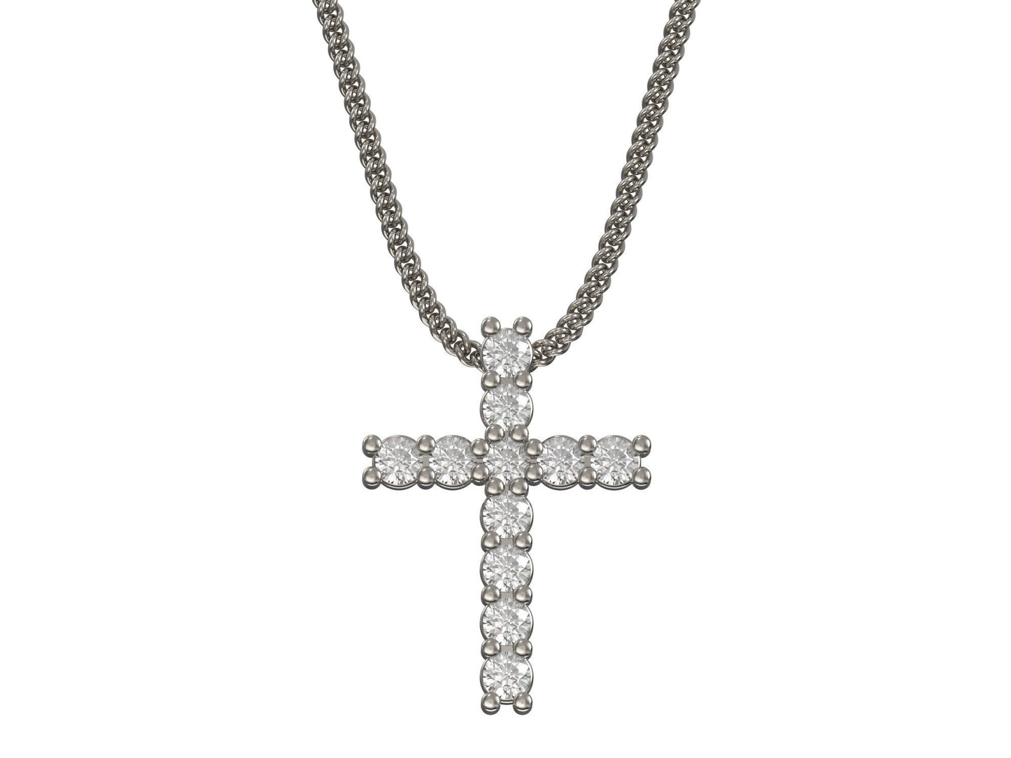 14k Solid Gold Cross Necklace with Lab Grown Diamonds / Diamond Simple Crucifix Pendant / Gift for Her / Diamond Cross Pendant (Copy)