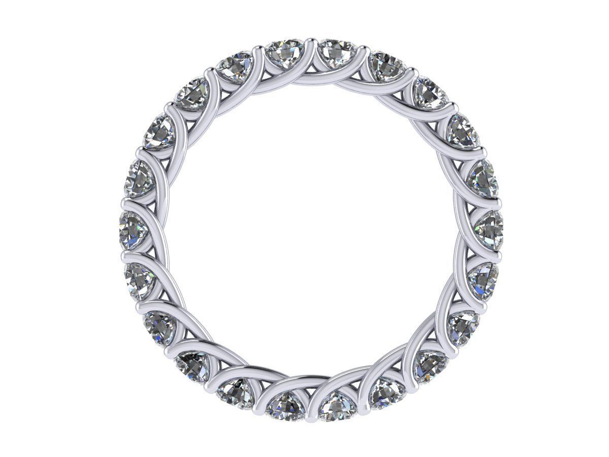 2.25 Carat Eternity Ring / Lab Created Diamond Braided Eternity Ring / Created Diamond Eternity Ring