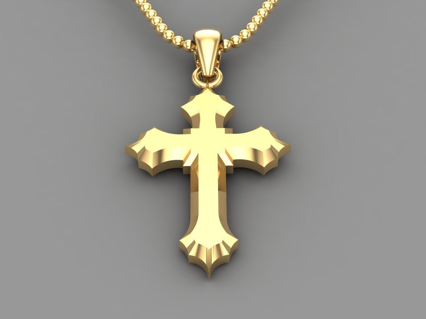 14K Solid Gold Cross Necklace 20 Grams 42mm X 30mm / Crucifix Simple and Classic Pendant / Unisex Religious Necklace / Christian Necklace