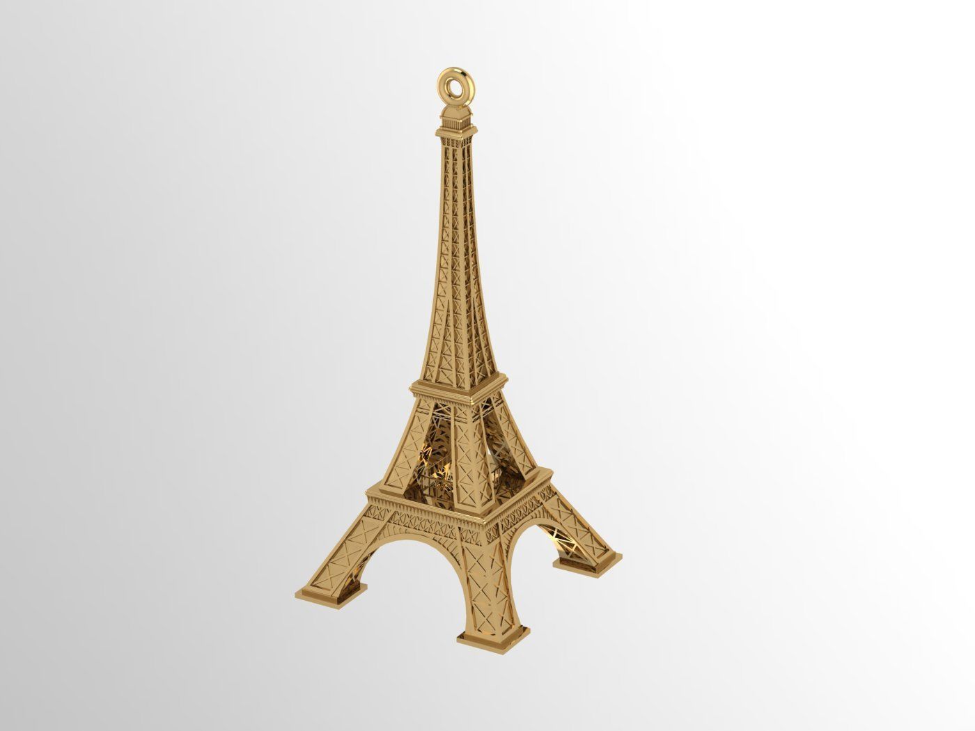 14K Solid Gold Eiffel Tower Pendant / Eiffel Tower Jewelry / Pendant Eiffel Tower / Gift for Her