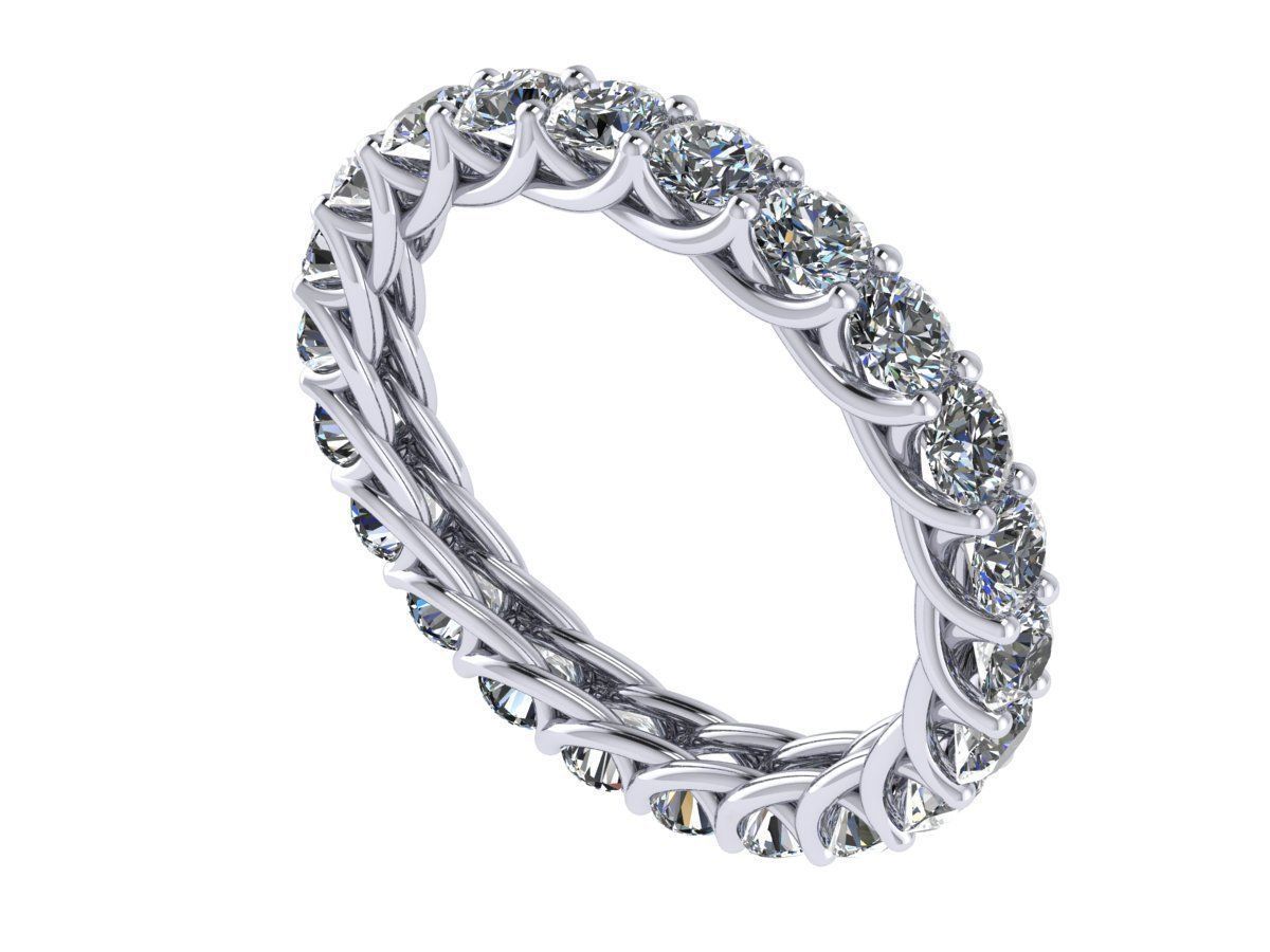 2.25 Carat Eternity Ring / Lab Created Diamond Braided Eternity Ring / Created Diamond Eternity Ring