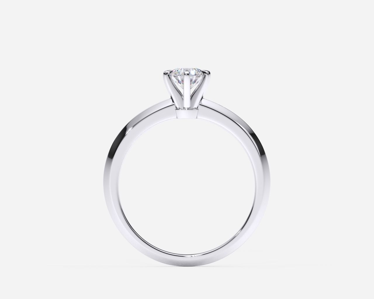 0.50Ct Round Lab Diamond Solitaire Ring / Diamond Engagement Ring for Her / Diamond Wedding Ring