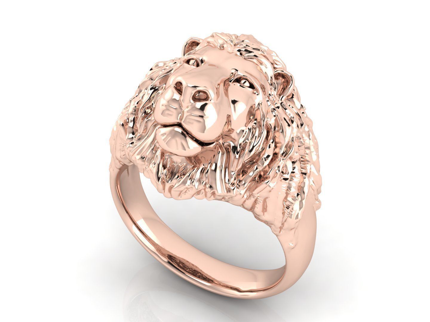 14k Solid Gold Lion Head Ring 20 Grams a/ Gold Lion Ring / Stylish Lion Ring for Him / Lion Design Ring / Great Gift Idea / Unisex Jewelry