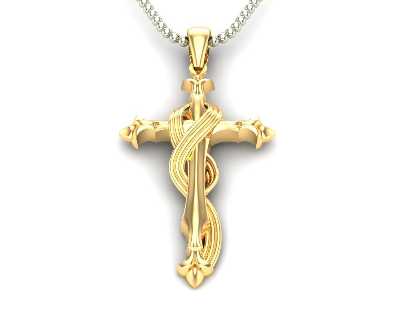 14K Solid Gold Cross Necklace 20 Grams 56mm X 34mm / Crucifix Simple and Classic Pendant / Unisex Religious Necklace / Christian Necklace