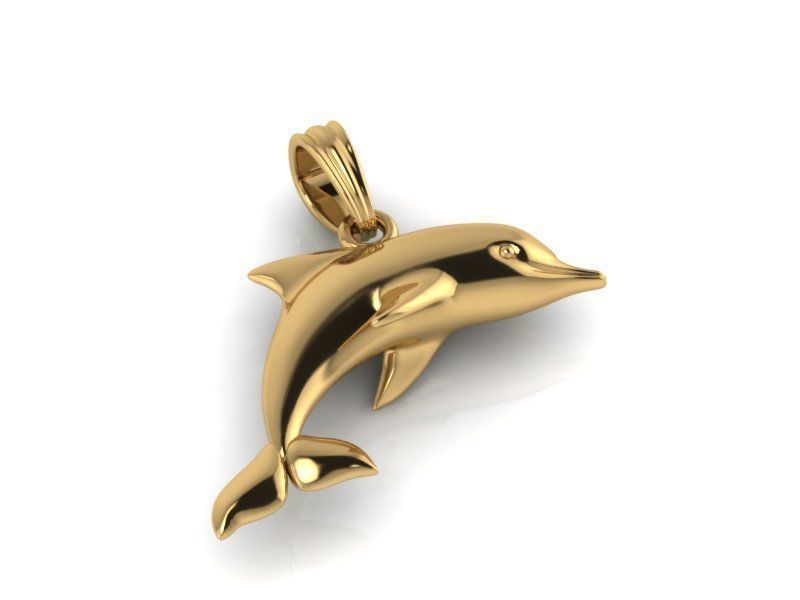 14K Solid Yellow Gold Dolphin Necklace 9 Grams / Gold Dolphin Pendant / Gold Dolphin Necklace / Gift for Her - JewelsnGlitters