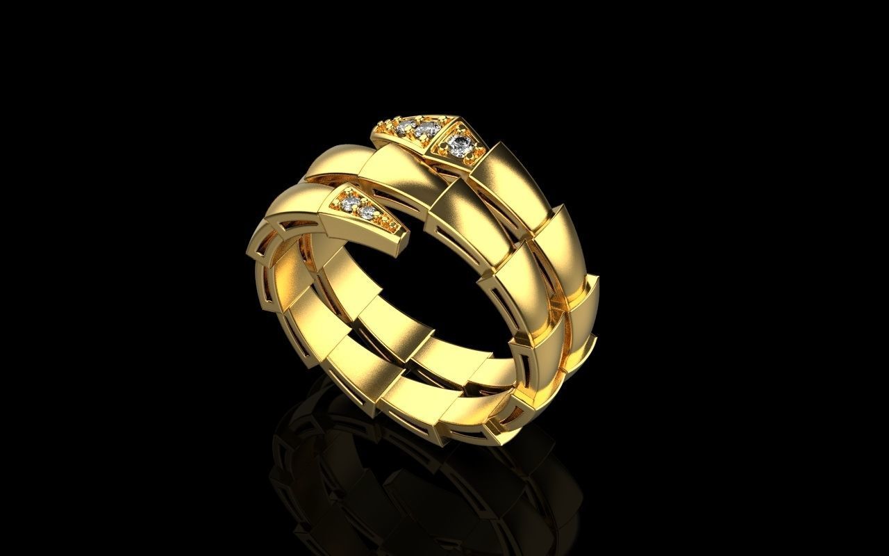 14K Diamond Solid Gold Snake Diamond Ring / Snake Design with Conflict Free REAL Diamonds / Diamond Ring / Gift for Her (Copy)