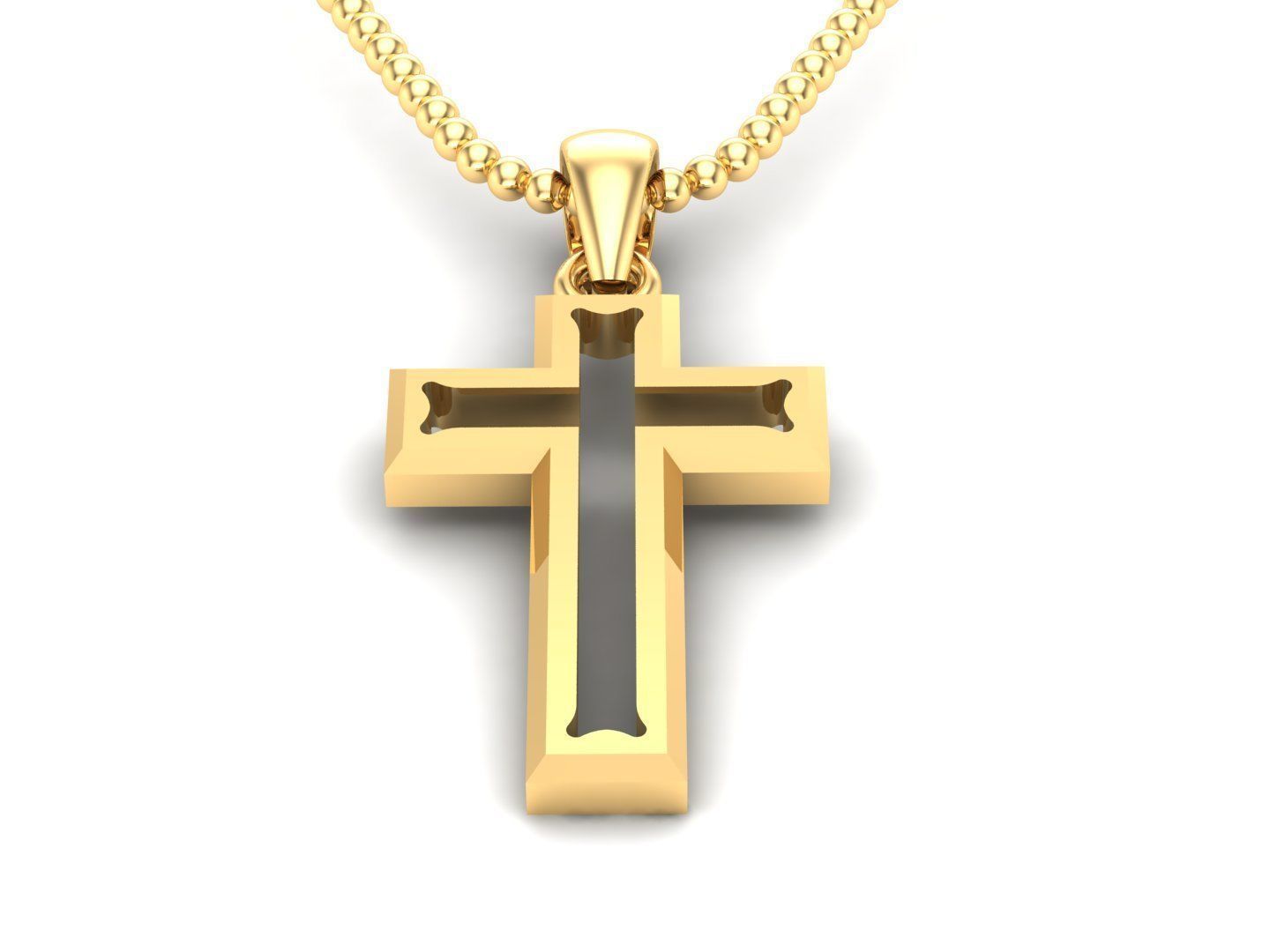 14K / 18K Solid Gold Cross Necklace / Unique Design Crucifix Pendant / Religious Necklace For Women / For Men / Unisex Cross