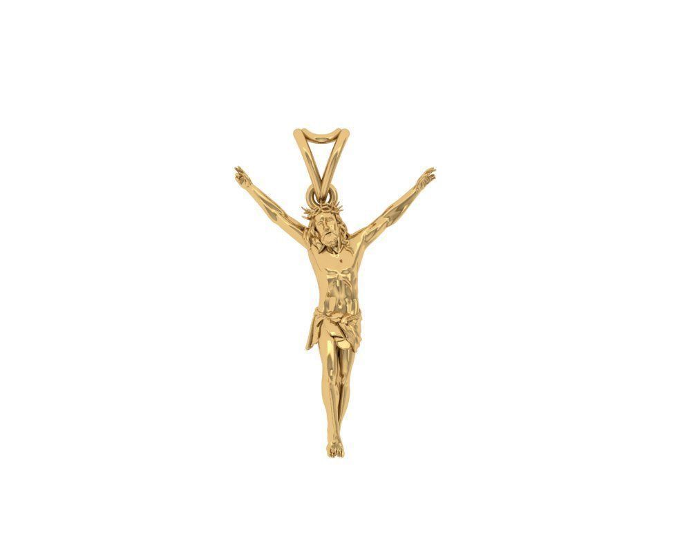 14K Solid Gold Jesus Necklace 5.25 Grams / Unique Design Jesus Christ Pendant / Religious Jesus Necklace / For Men / Unisex Cross