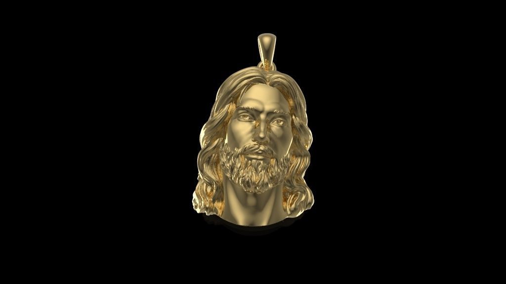 14K Solid Gold Jesus Pendant / Gold Jesus Pendant / Unisex Jesus Pendant / Gift for Her