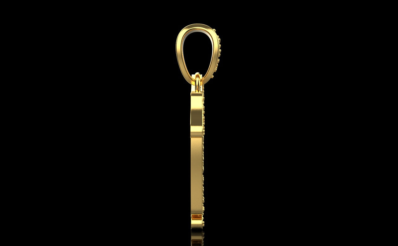 14K Solid Gold Diamond Number 100 Pendant / Diamond 100% Diamond Pendant / Number 100 Diamond Pendant / Unisex 100 Number Pendant