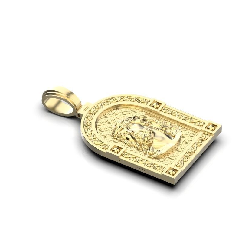 14K Solid Gold Orthodox Jesus Pendant / Jesus Gold Pendant / Gift for Her