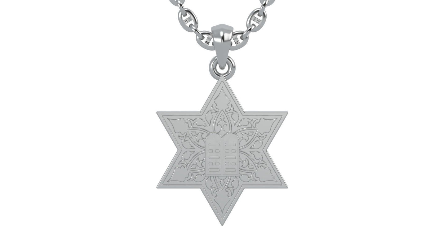 14K Gold Star of David Pendant / Star of David Necklace / Gold Star of David Classic Design / 20mm X 17.35mm / Great Gift Idea