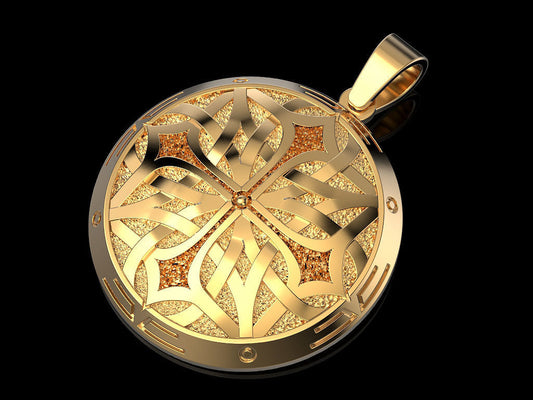 Gold Celtic Design Pendant