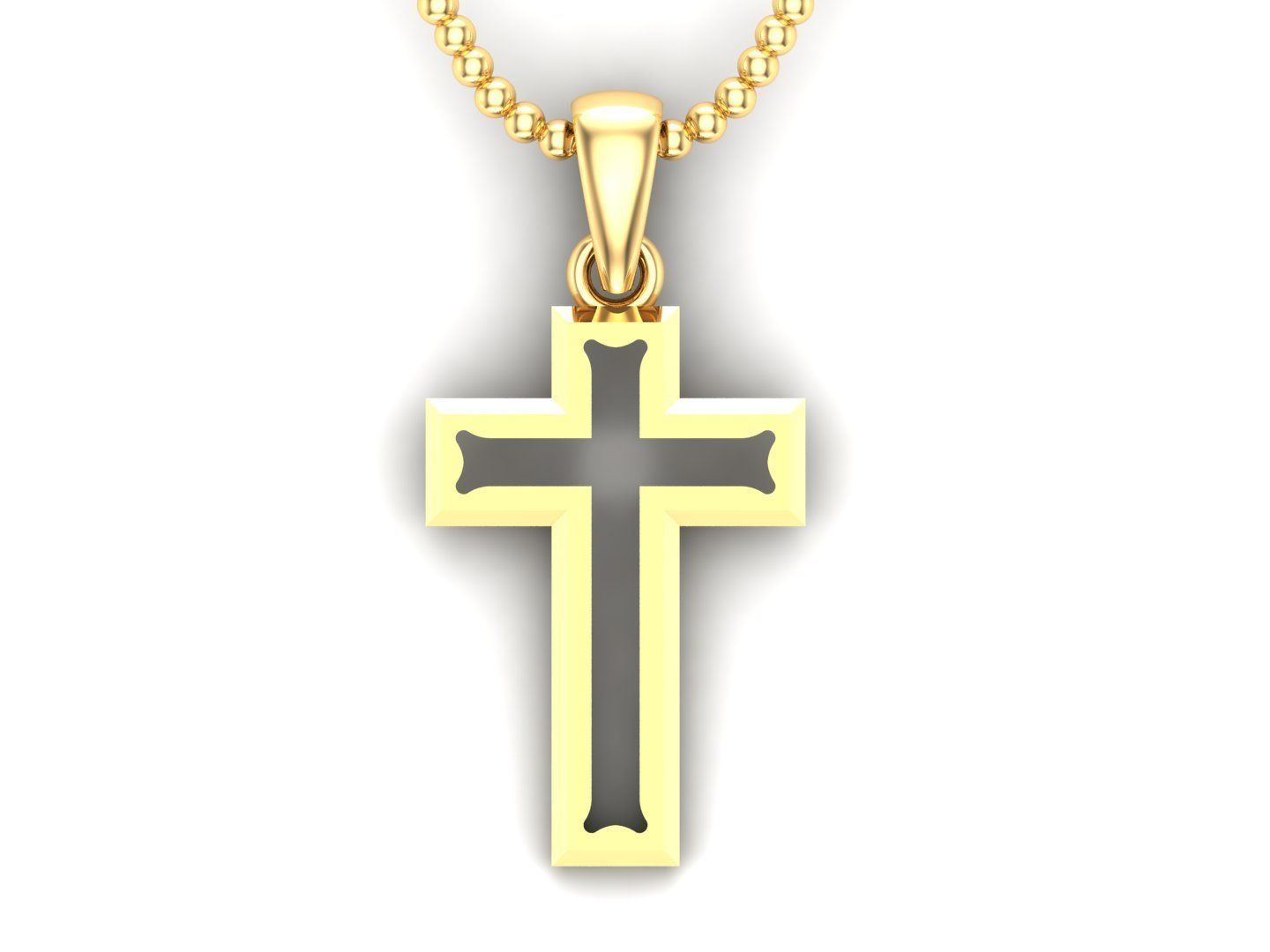 14K / 18K Solid Gold Cross Necklace / Unique Design Crucifix Pendant / Religious Necklace For Women / For Men / Unisex Cross