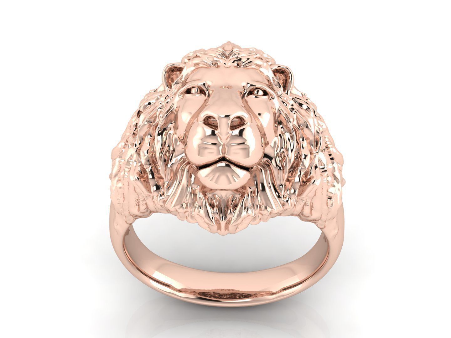 14k Solid Gold Lion Head Ring 20 Grams a/ Gold Lion Ring / Stylish Lion Ring for Him / Lion Design Ring / Great Gift Idea / Unisex Jewelry