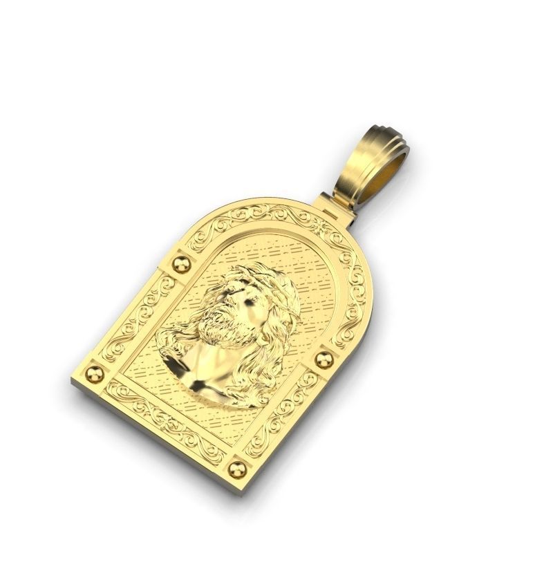 14K Solid Gold Orthodox Jesus Pendant / Jesus Gold Pendant / Gift for Her