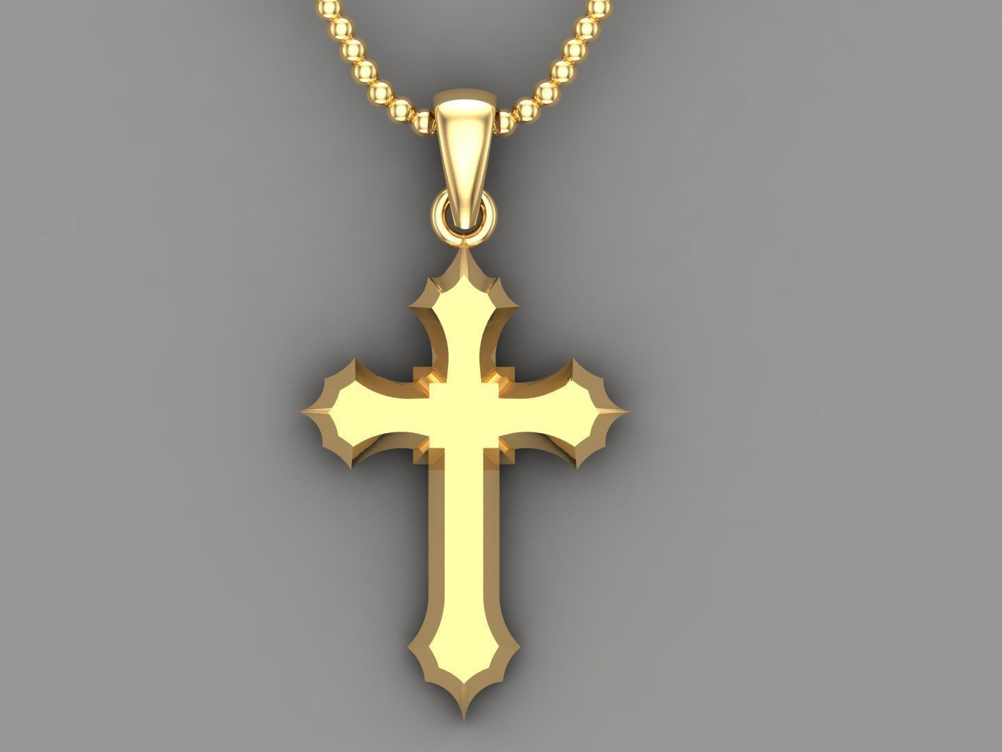 14K Solid Gold Cross Necklace 20 Grams 42mm X 30mm / Crucifix Simple and Classic Pendant / Unisex Religious Necklace / Christian Necklace