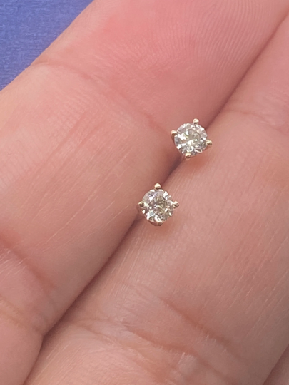 14K Solid Gold .35 Carat REAL DIAMOND Studs Carat /GENUINE Diamonds stud earrings /Gold studs/Genuine Diamond studs / Conflict Free Diamonds