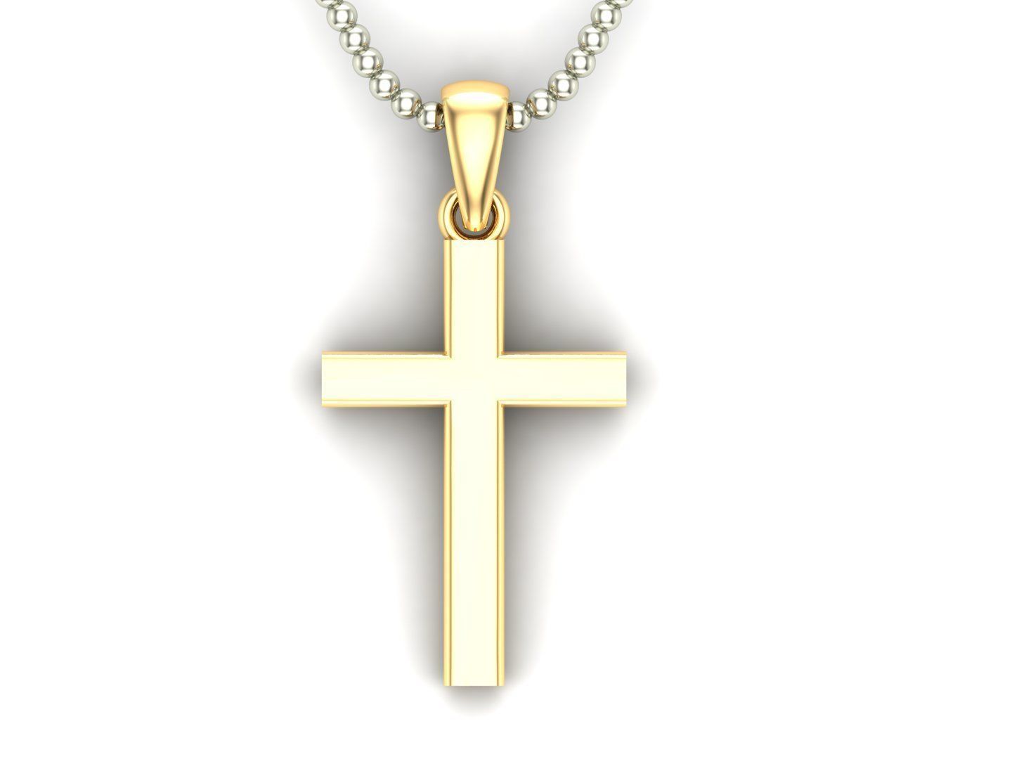 14K Solid Gold Cross Necklace 18 Grams 37mm X 25mm / Crucifix Simple and Classic Pendant / Unisex Religious Necklace / Christian Necklace