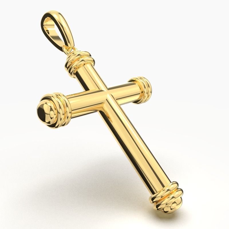 14K Solid Gold Cross Necklace / Crucifix Pendant / Religious Necklace For Women / For Men / Christian Pendant / 25mm X 20mm / 5.25 Grams - JewelsnGlitters