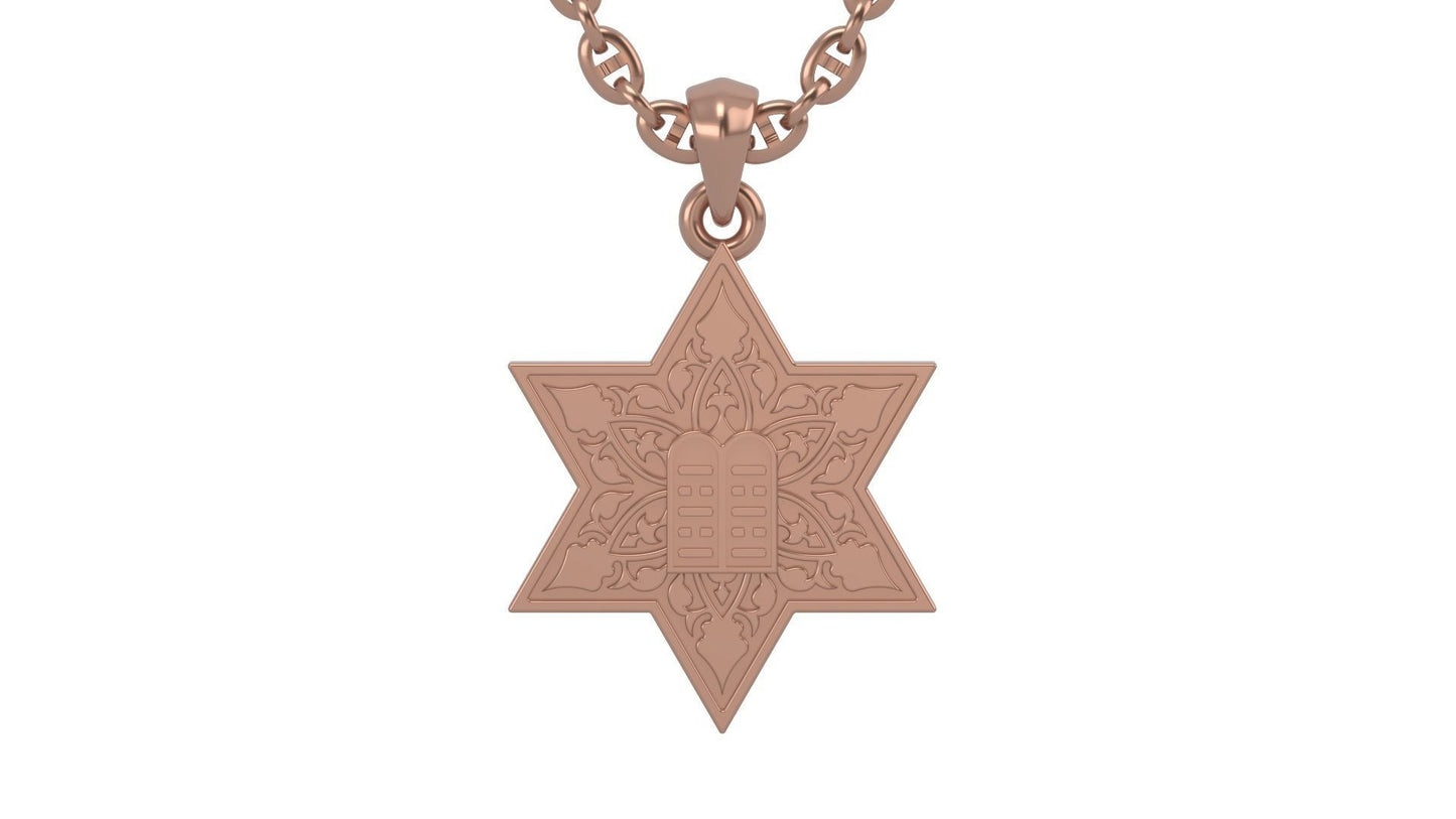 14K Gold Star of David Pendant / Star of David Necklace / Gold Star of David Classic Design / 20mm X 17.35mm / Great Gift Idea