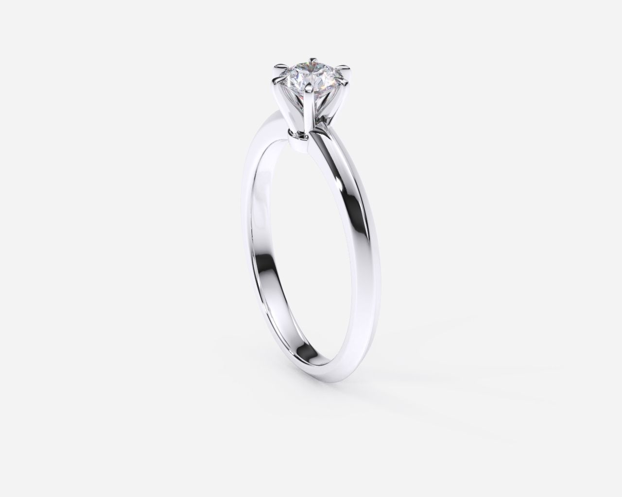 0.50Ct Round Lab Diamond Solitaire Ring / Diamond Engagement Ring for Her / Diamond Wedding Ring