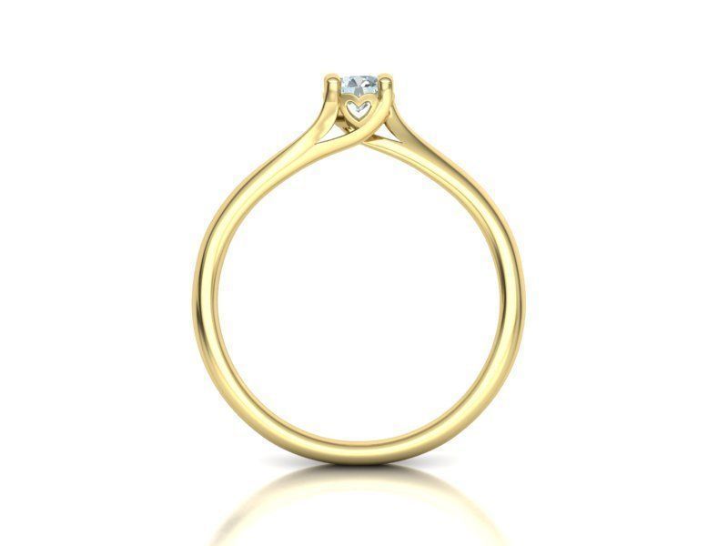 14K Diamond Solid Gold Paradise Love Engagement Diamond Ring / 0.20 Carat Diamond Engagement Ring/ Diamond Ring / Gift for Her