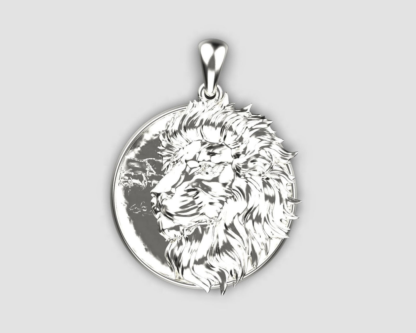 14k Solid 3D Gold Lion Pendant / Gold Gold Lion Necklace / Lion Head Necklace / Lion Jewelry / Lion Hand Made Necklace / Great Gift Idea - JewelsnGlitters