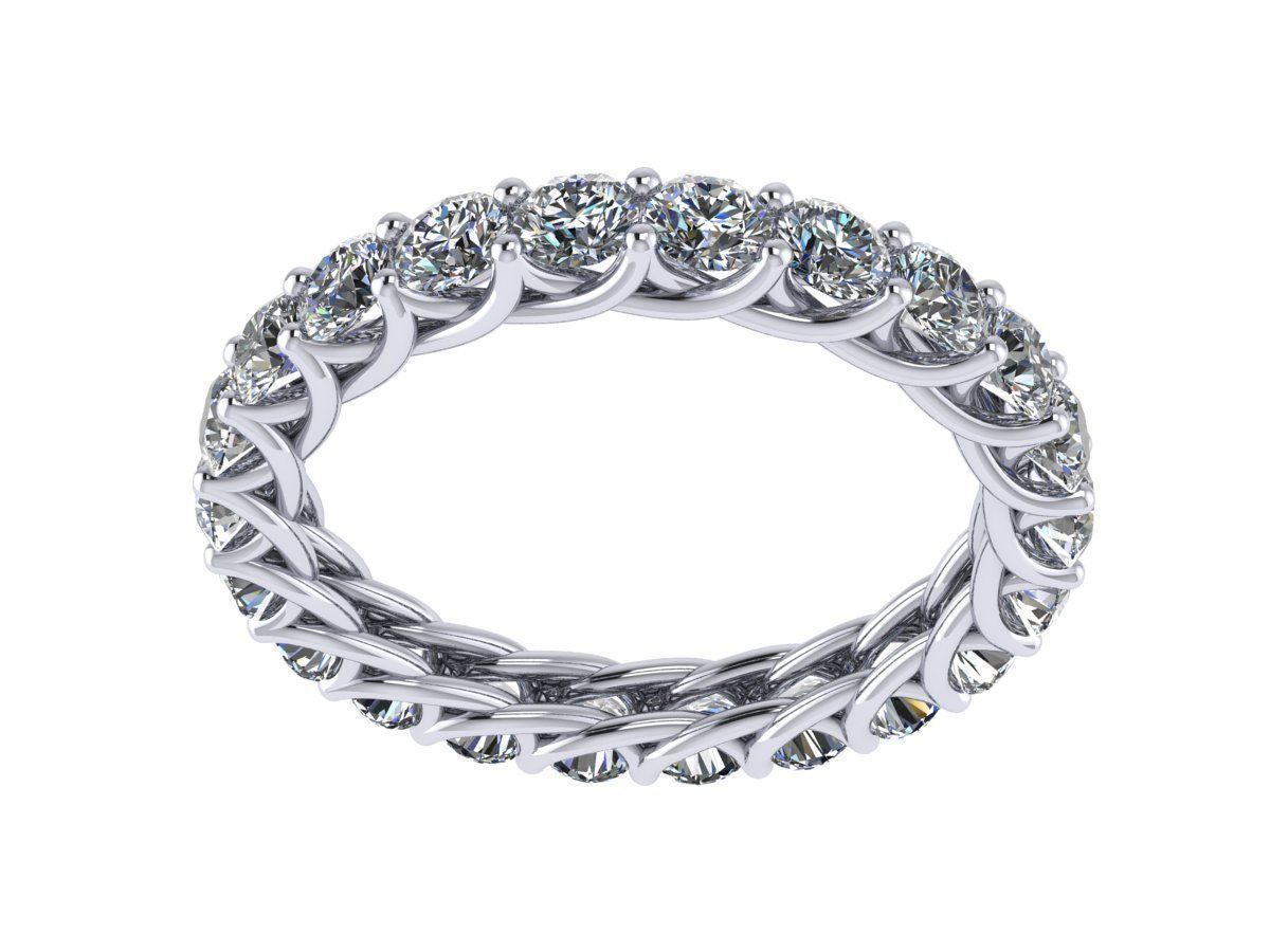 2.25 Carat Eternity Ring / Lab Created Diamond Braided Eternity Ring / Created Diamond Eternity Ring