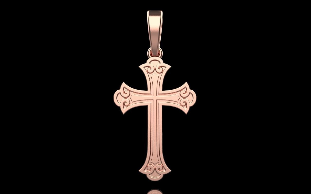 14K Solid Gold Cross Pendant  / Gold Crucifix Pendant / Unisex Gold Cross Pendant / Gold Unisex Cross/ 30mm X 20mm / Gift for Her