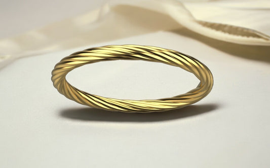 14K Solid Gold 1.80mm Wide Braided Twist Ring / 14K Solid Gold Rope Ring / Rope Twisted Gold Wedding Band / Stacking Ring/ Gift for Her