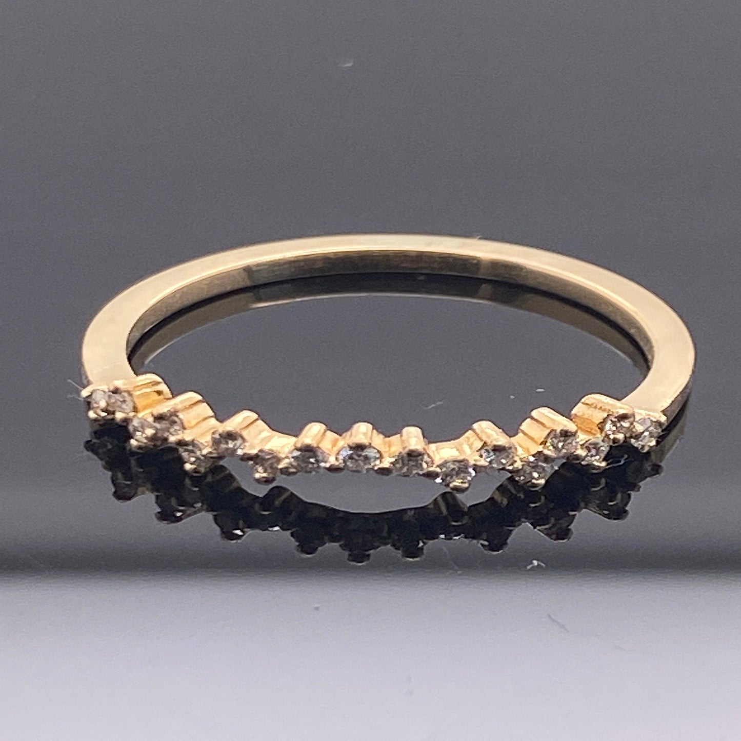 14K Solid Gold Cluster Ring / Statement Diamond Ring / Cocktail Diamond Ring / Dainty Diamond Ring / Wedding Ring / Fashion Diamond Ring