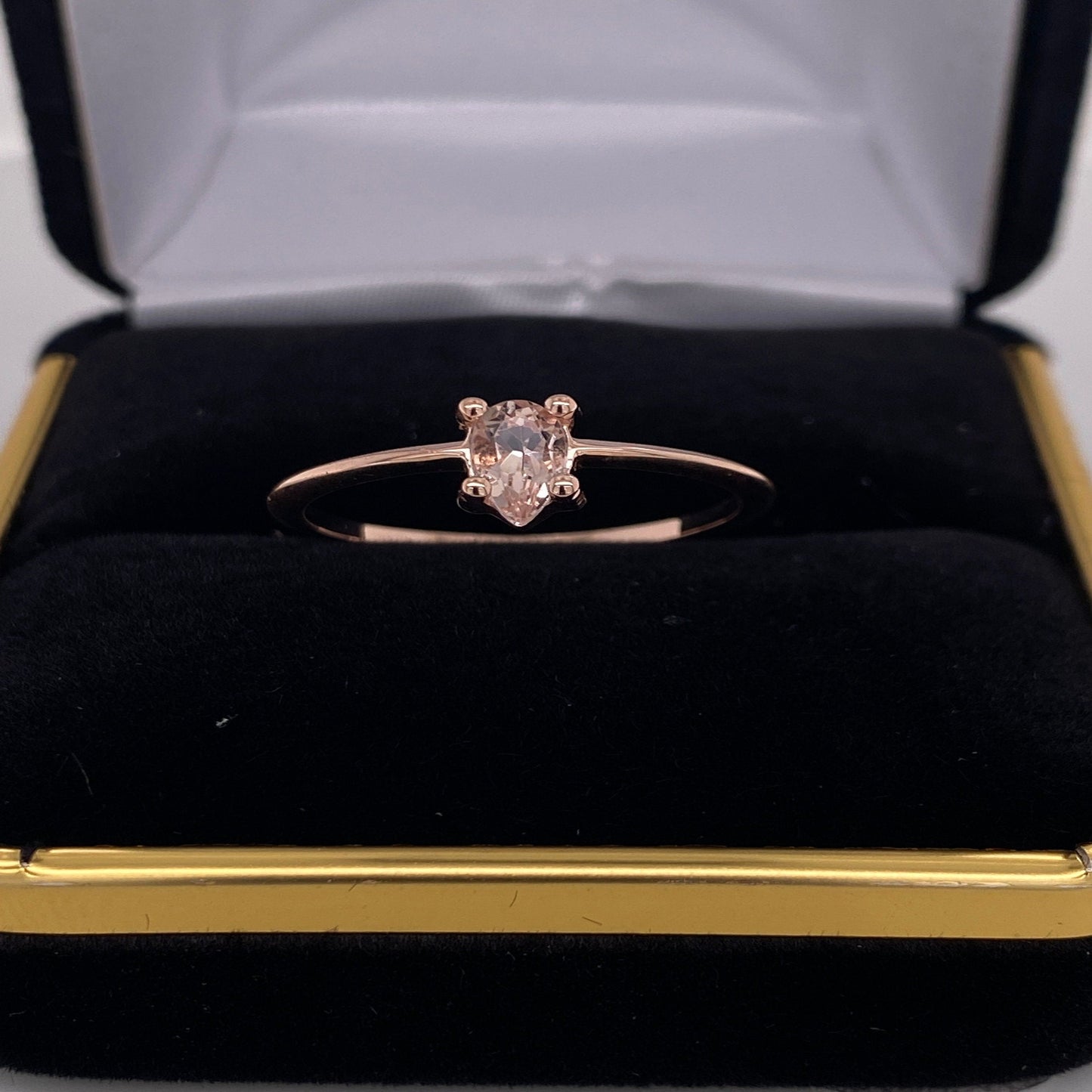 14K Solid Gold Morganite Ring "Pink Power" Ring / Morganite Ring / Engagement Ring / Dainty Engagement Ring / Morganite Engagement Ring - JewelsnGlitters