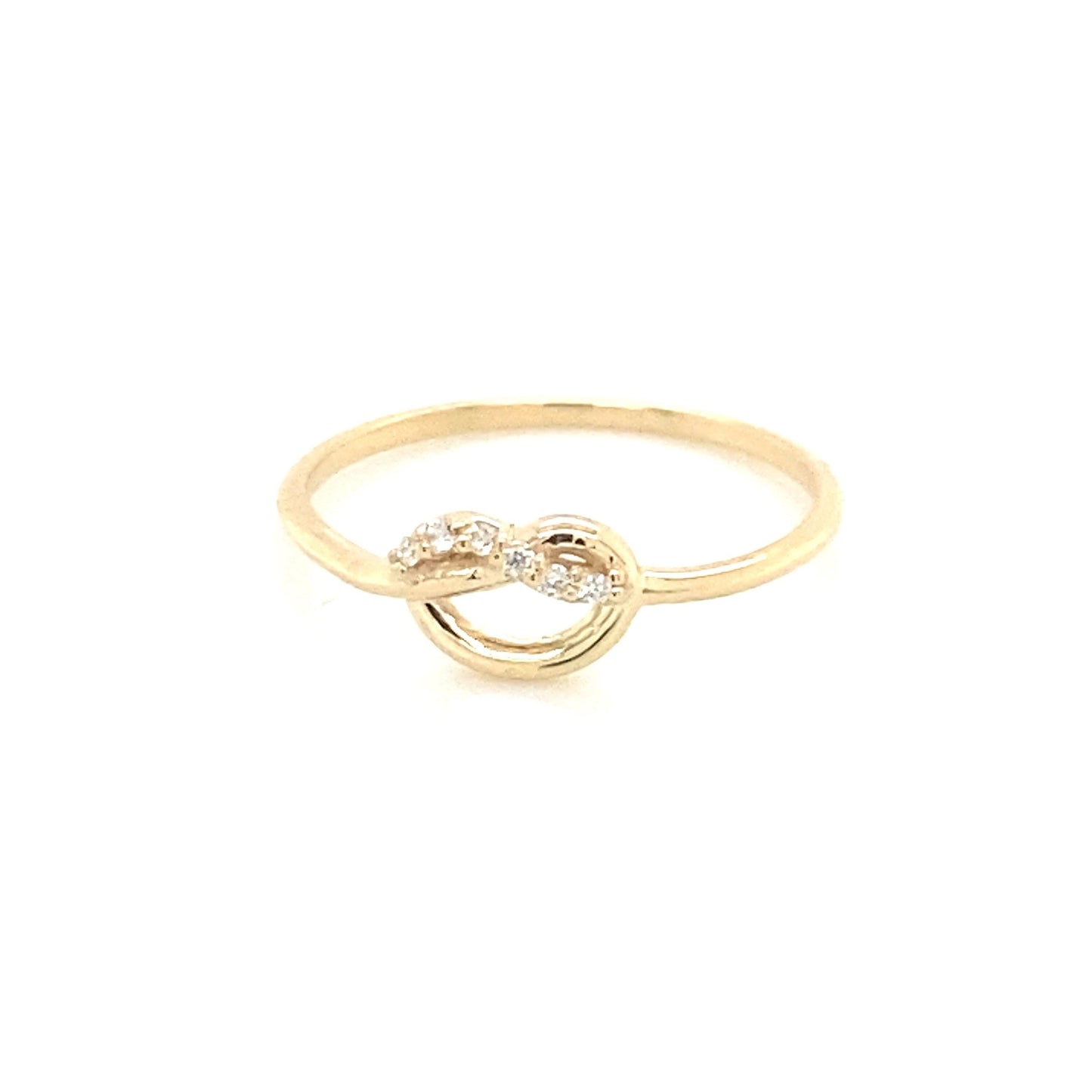 14K Solid Gold Knot Ring, Dainty Gold Ring / Minimalist Knot Ring / Gift for Her / Stackable Gold Ring / Dainty Knot Ring / Real Diamond