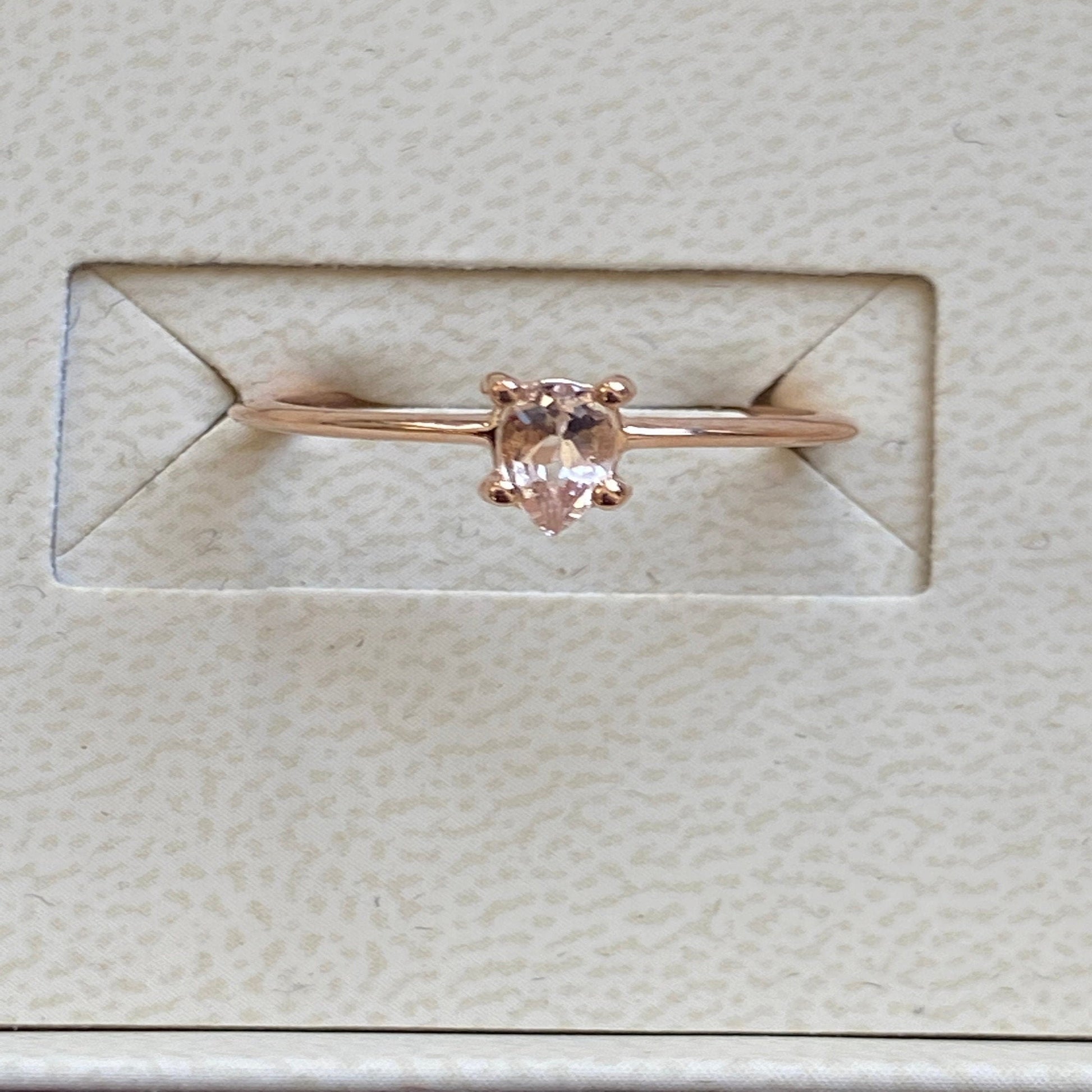 14K Solid Gold Morganite Ring "Pink Power" Ring / Morganite Ring / Engagement Ring / Dainty Engagement Ring / Morganite Engagement Ring - JewelsnGlitters