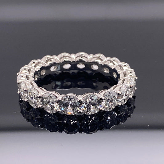 5.52 Carat Oval Cut G.I.A. Certified Diamond Eternity Band / D-E-F Color Platinum Wedding band Wedding Ring Eternity Ring Oval Cut Diamond